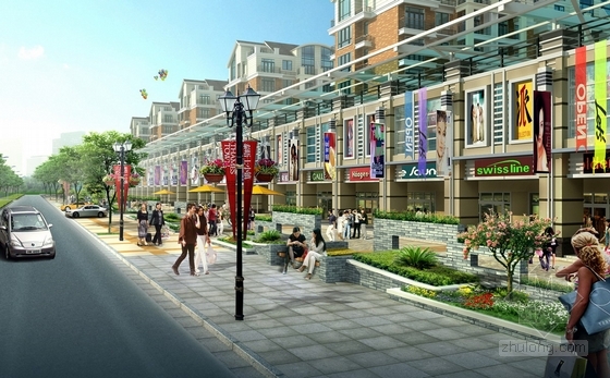 城市商業廣場效果圖6